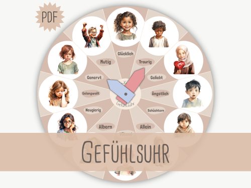 Gefühlsuhr für Kinder