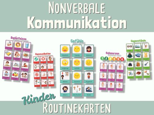 Kommunikation Routinekarten für Kinder